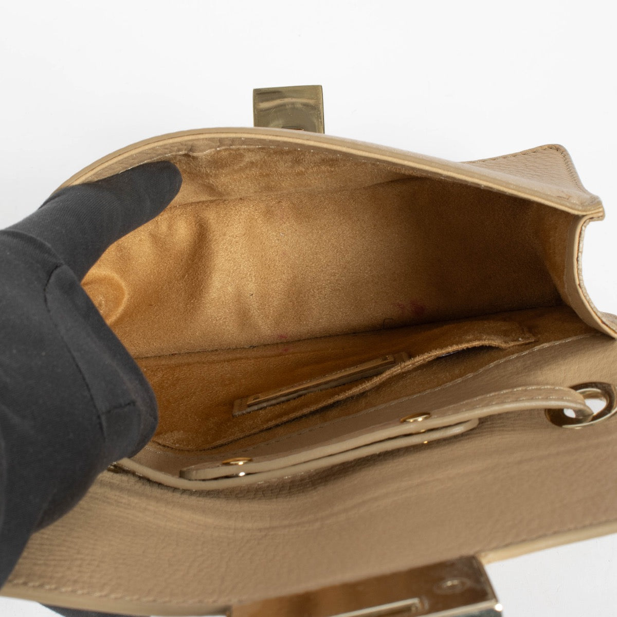 Authentic pre-loved Jimmy Choo Beige Top Handle Bag on Labellov.com
