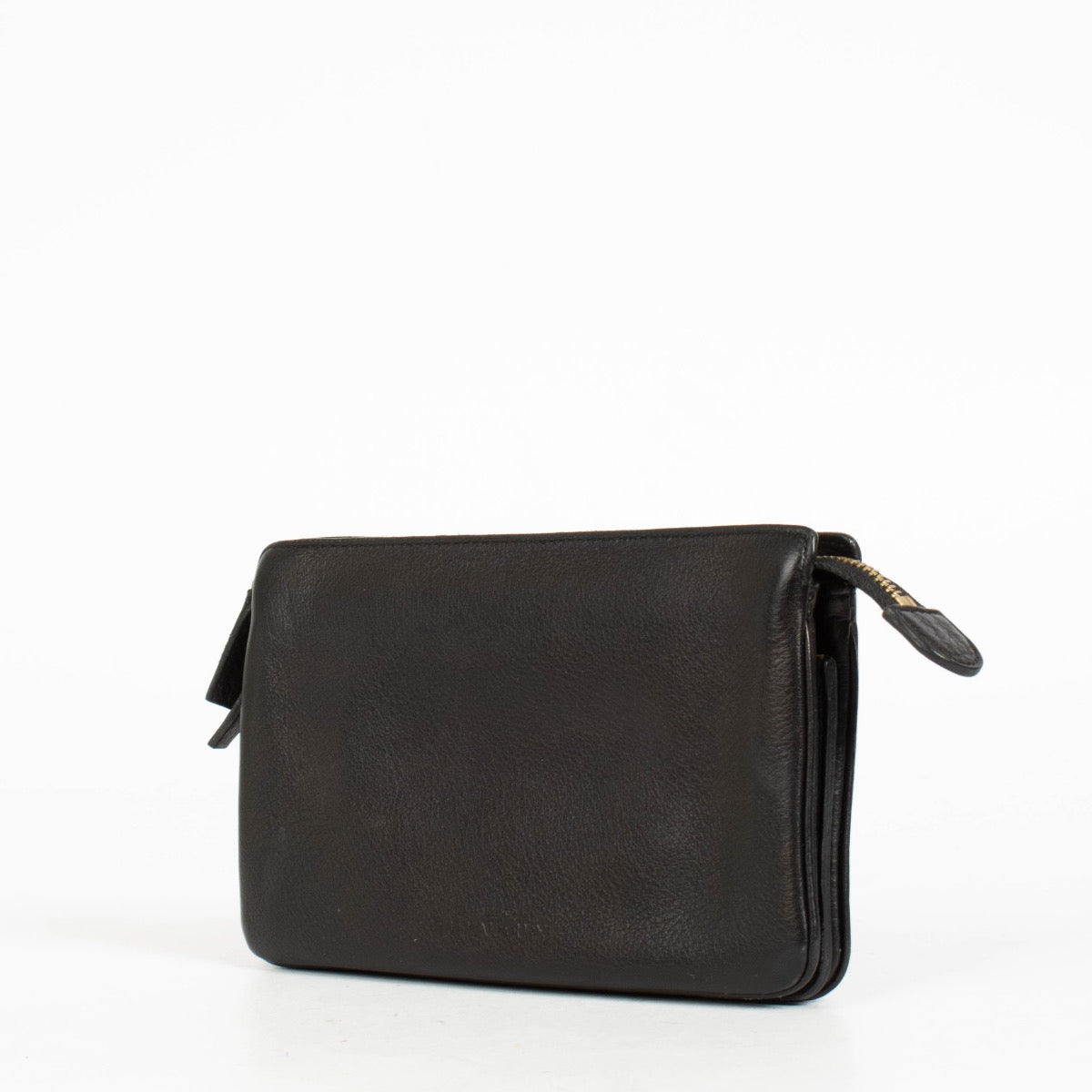 Authentic pre-loved Delvaux Black Leather Zipped Pouch on Labellov.com