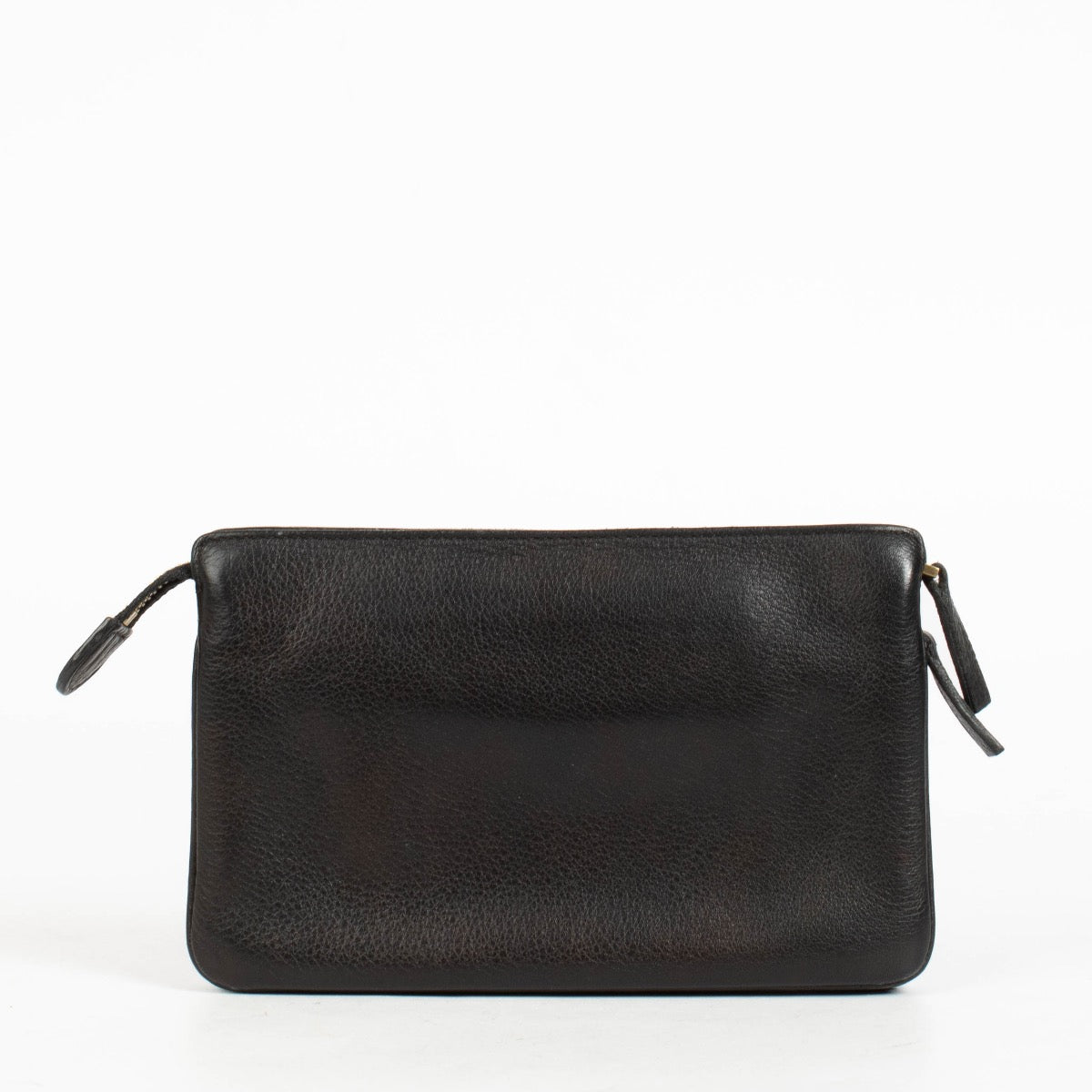 Authentic pre-loved Delvaux Black Leather Zipped Pouch on Labellov.com