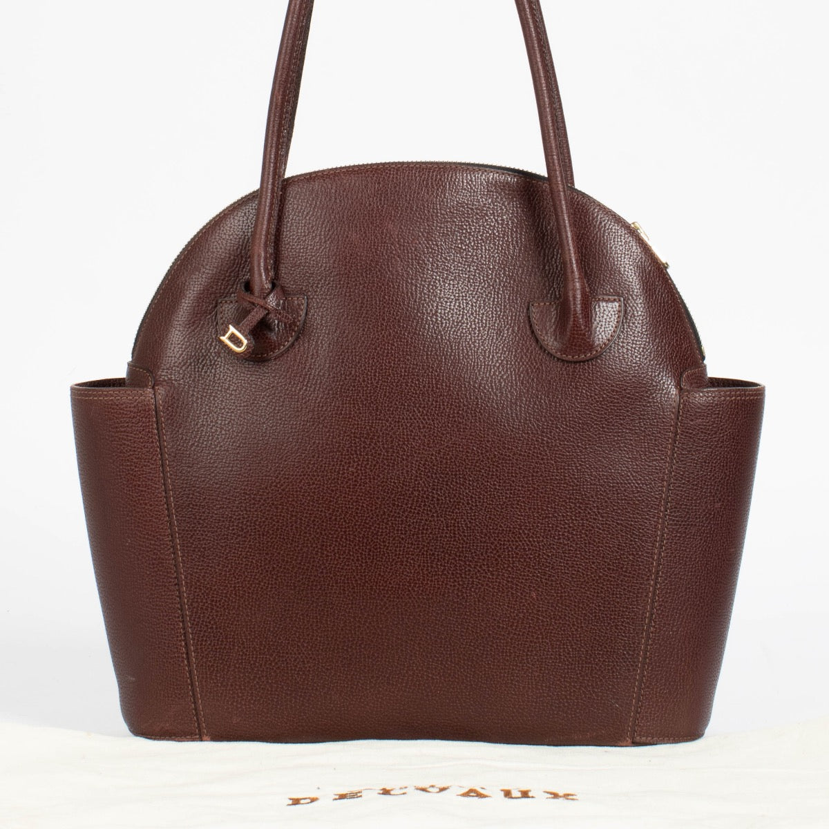 Authentic pre-loved Delvaux Burgundy Mousson Bag on Labellov.com