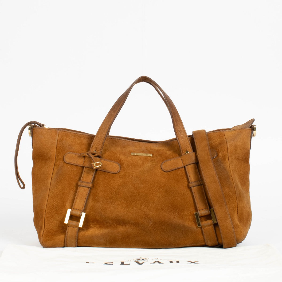 Authentic pre-loved Delvaux Camel Suede Saint Germain Bag on Labellov.com