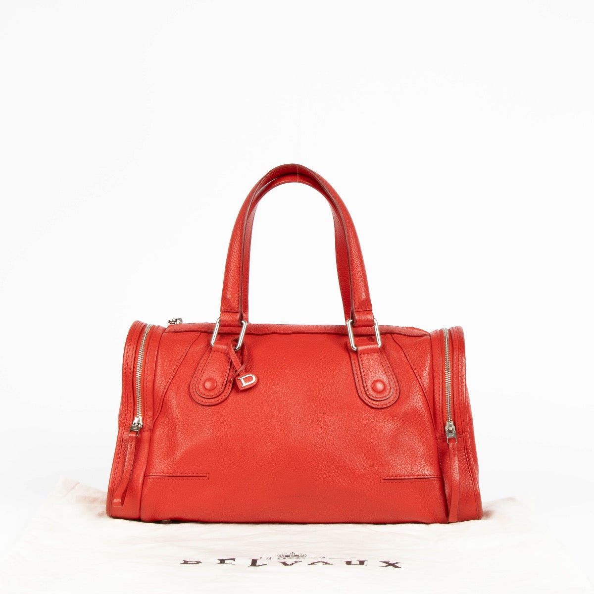 Shop this authentic Delvaux Red Leather Dimanche Bag pre-loved on Labellov.com