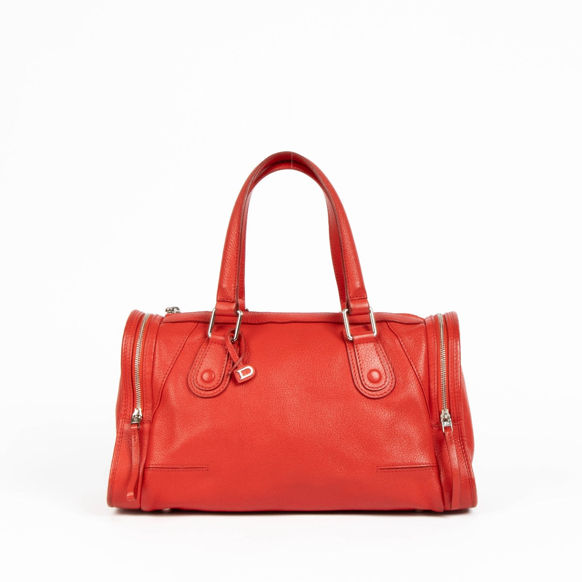 Shop this authentic Delvaux Red Leather Dimanche Bag pre-loved on Labellov.com
