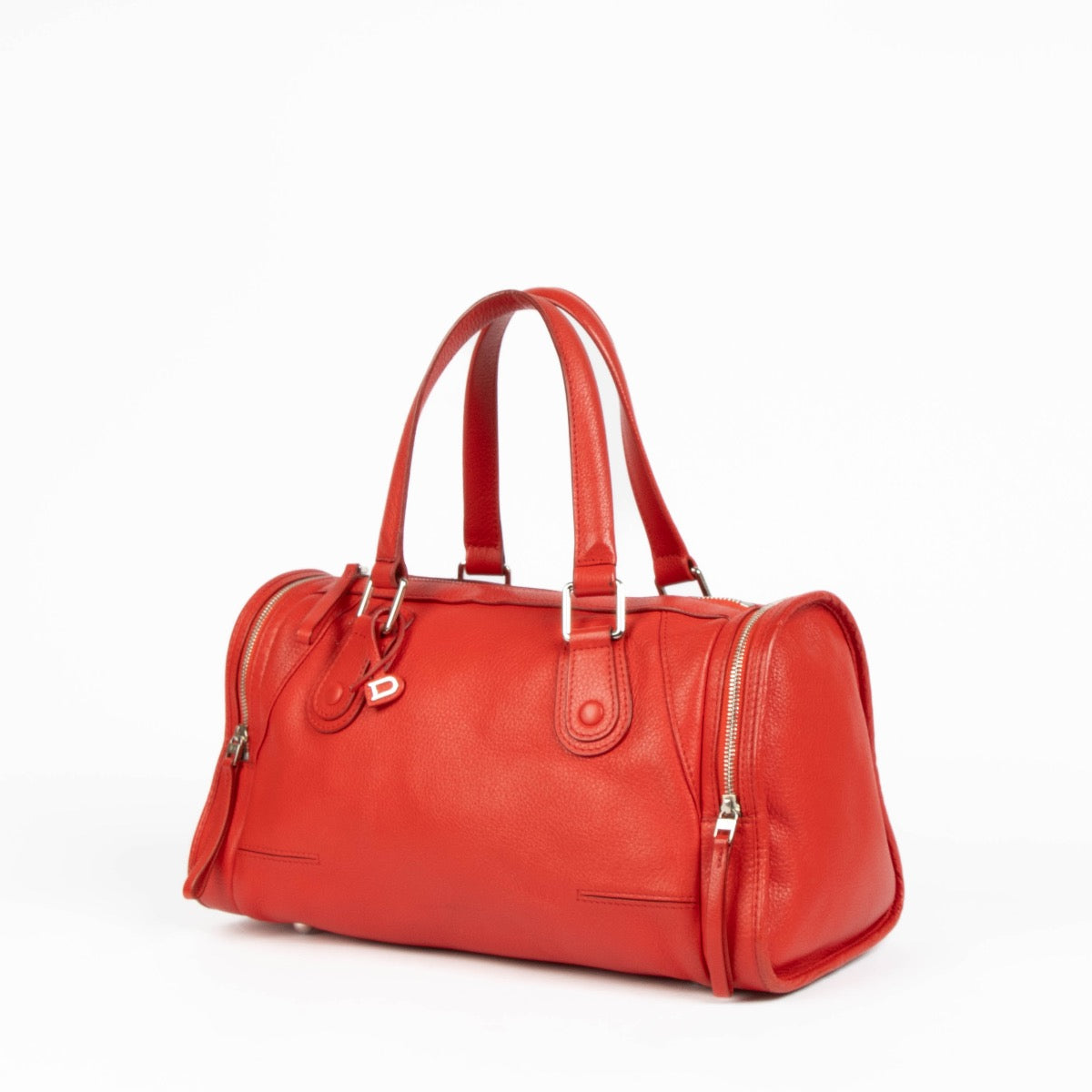 Shop this authentic Delvaux Red Leather Dimanche Bag pre-loved on Labellov.com