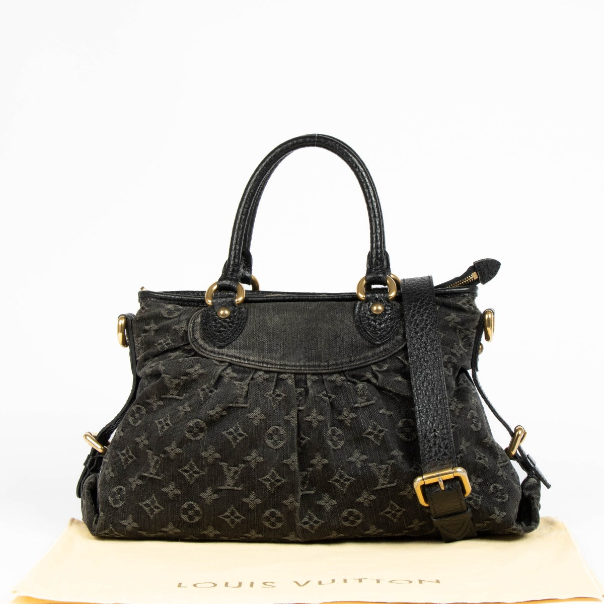 Shop this authentic Louis Vuitton Denim Bag MM pre-loved on Labellov.com