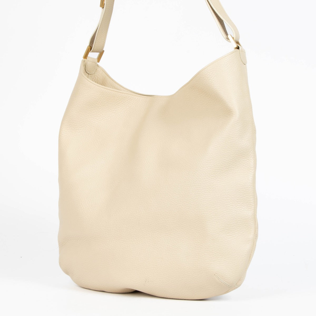 Authentic pre-loved Delvaux Cream Leather Louise GM Bag on Labellov.com