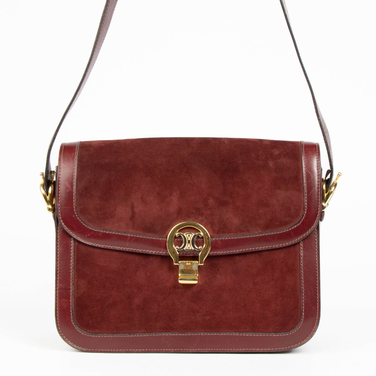 Shop this authentic Celine Burgundy Leather Vintage Bag pre-loved on Labellov.com
