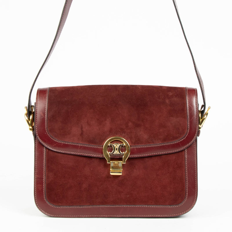 Shop this authentic Celine Burgundy Leather Vintage Bag pre-loved on Labellov.com