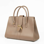 Shop this authentic Delvaux Taupe Jumping Brillant Cabrilot Bag pre-loved on Labellov.com