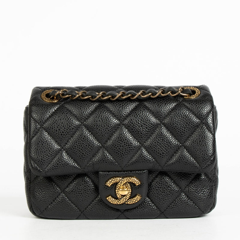 Shop 100% authentic Chanel Black Soft Caviar Mini Square Classic Bag in very good condition on Labellov.com