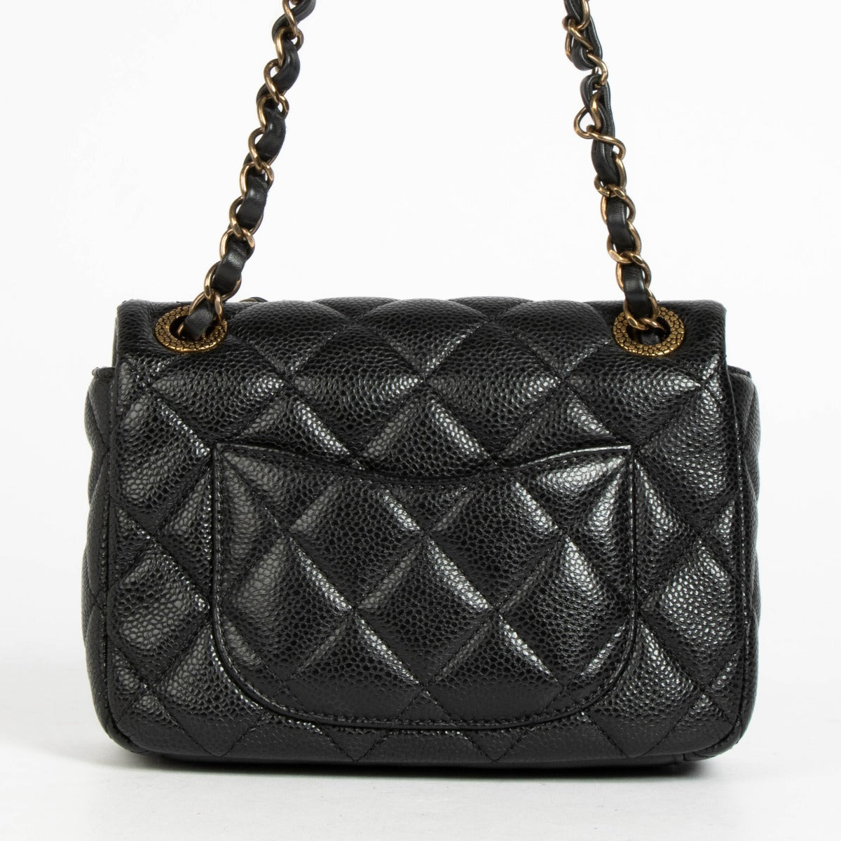 Chanel Black Soft Caviar Mini Square Classic Bag – Labellov