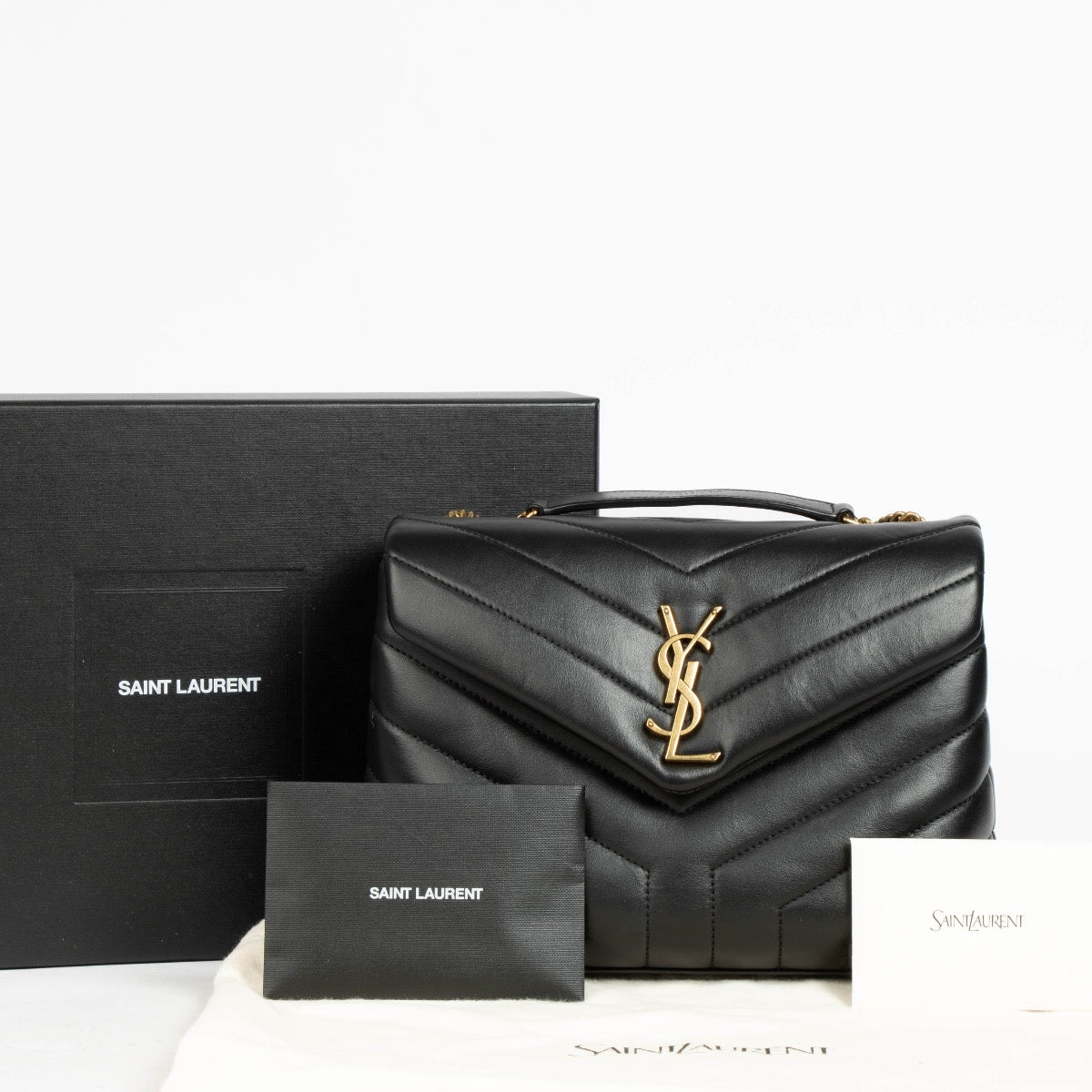 Shop 100% authentic second hand Saint Laurent LouLou Small Bag in black on Labellov.com.