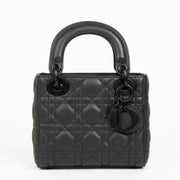 Authentic pre-loved Christian Dior Black Ultramatte Mini Lady Dior Bag on Labellov.com