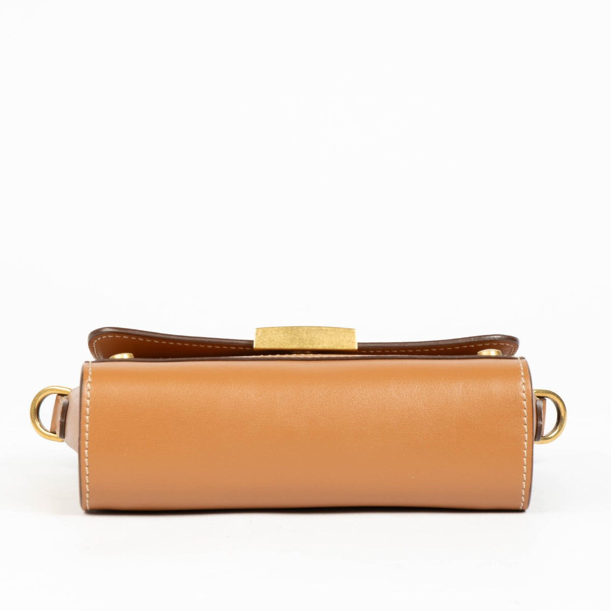 Authentic pre-loved Tod's Camel T Timeless Mini Crossbody With Top Handle Bag on Labellov.com
