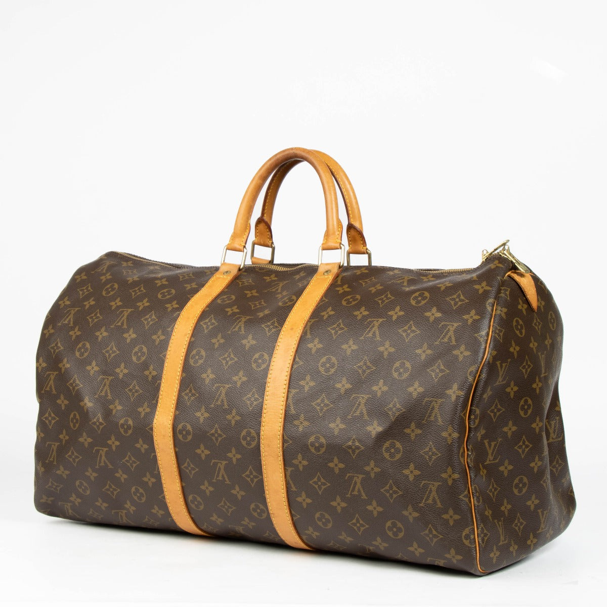 Authentic pre-loved Louis Vuitton Damier Ebene Keepall 55 on Labellov.com