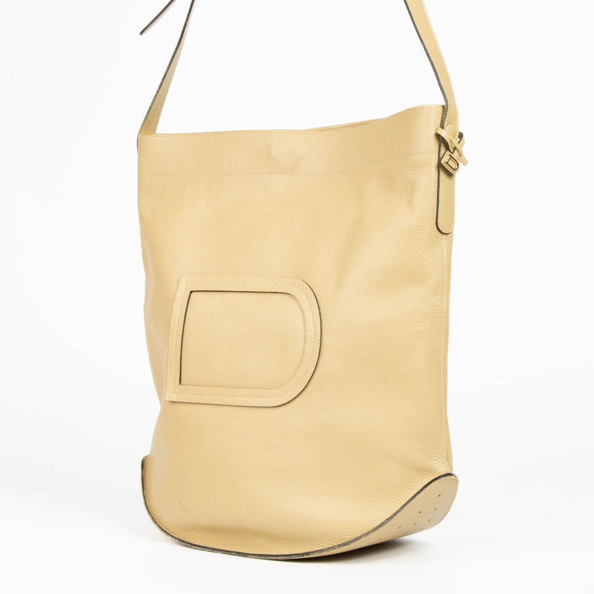 Shop this authentic Delvaux Beige Le Pin Shoulder Bag pre-loved on Labellov.com