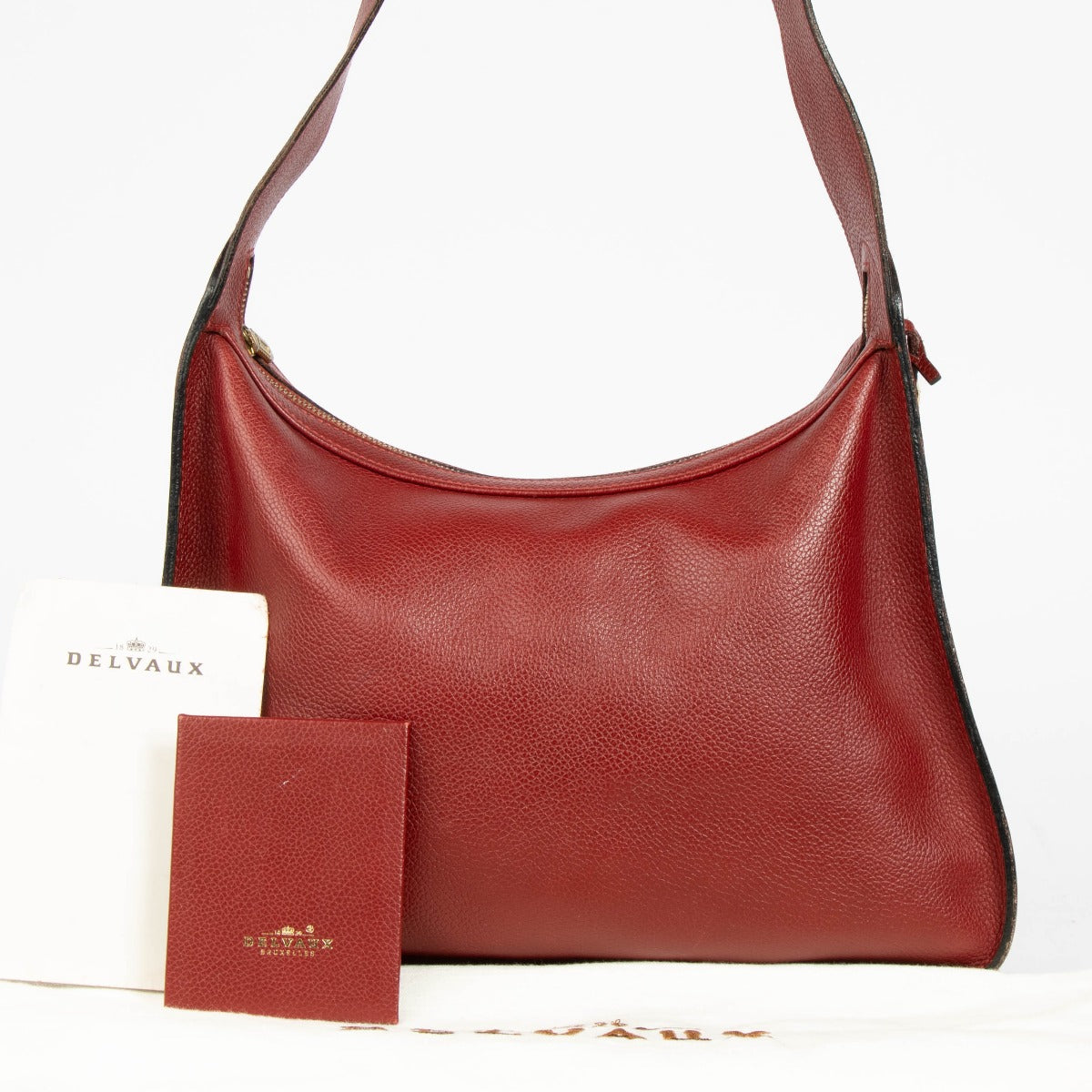 Shop this authentic Delvaux Red Shoulder Bag pre-loved on Labellov.com