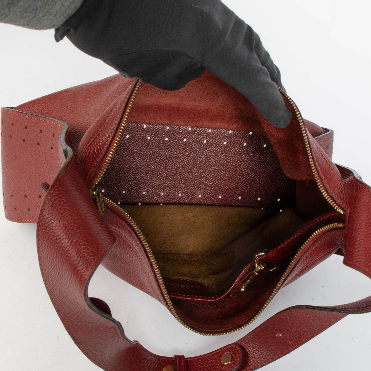 Shop this authentic Delvaux Red Shoulder Bag pre-loved on Labellov.com