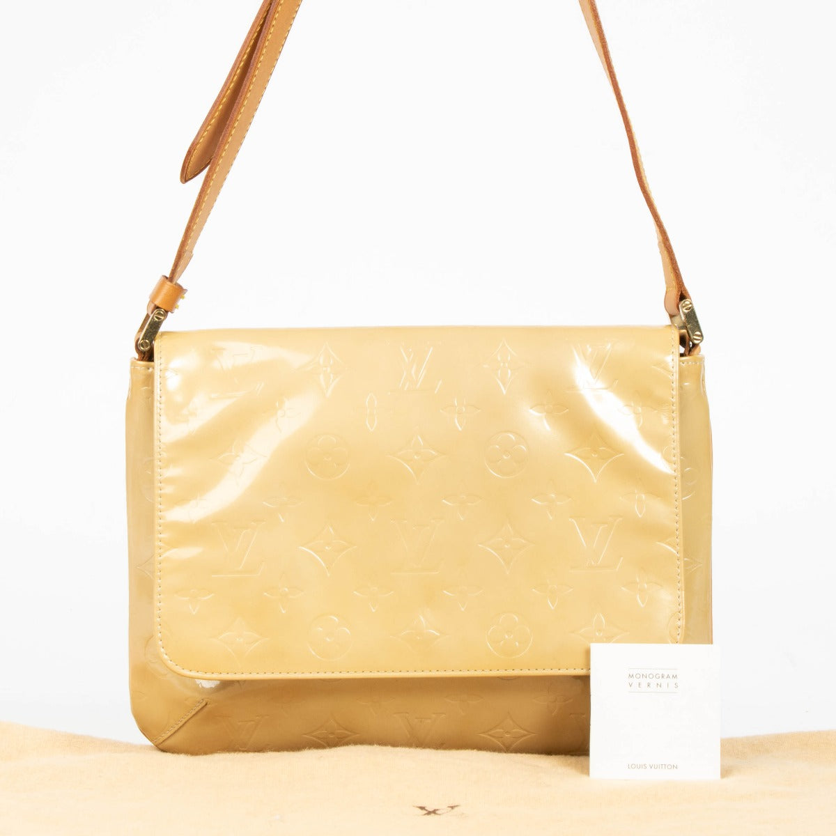 Shop this authentic Louis Vuitton Light Beige Thompson Shoulder Bag pre-loved on Labellov.com