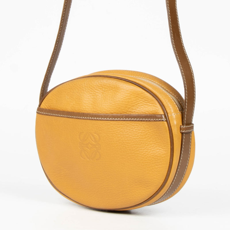 Shop this authentic Loewe Beige Leather Vintage Crossbody Bag pre-loved on Labellov.com