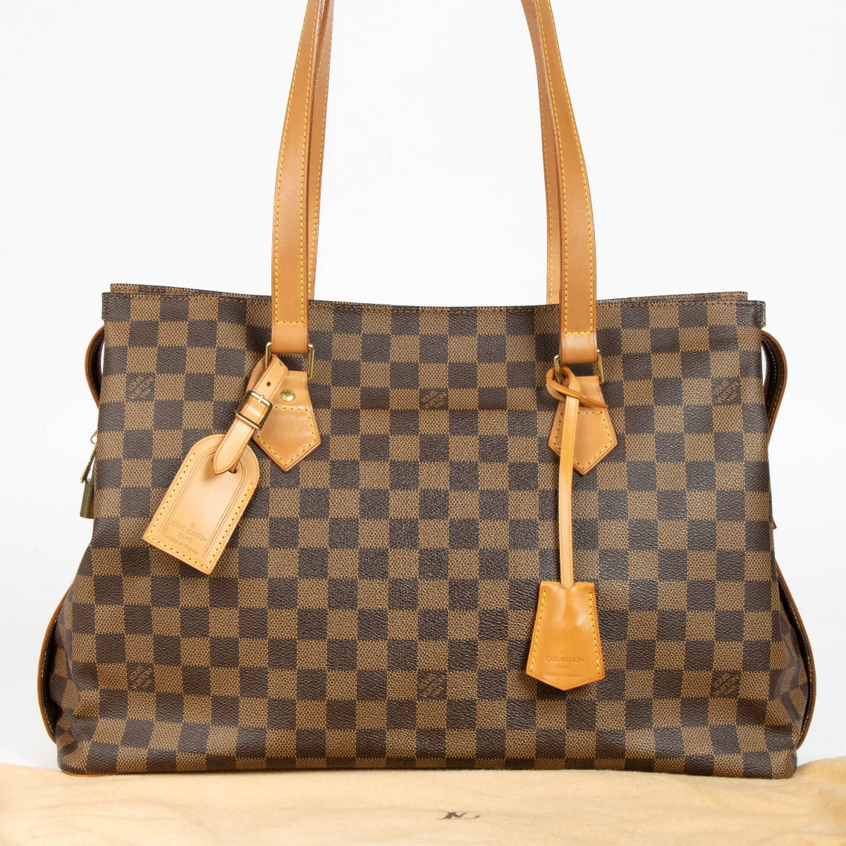 Shop this authentic Louis Vuitton Damier Ebene Columbine Shoulder Bag pre-loved on Labellov.com