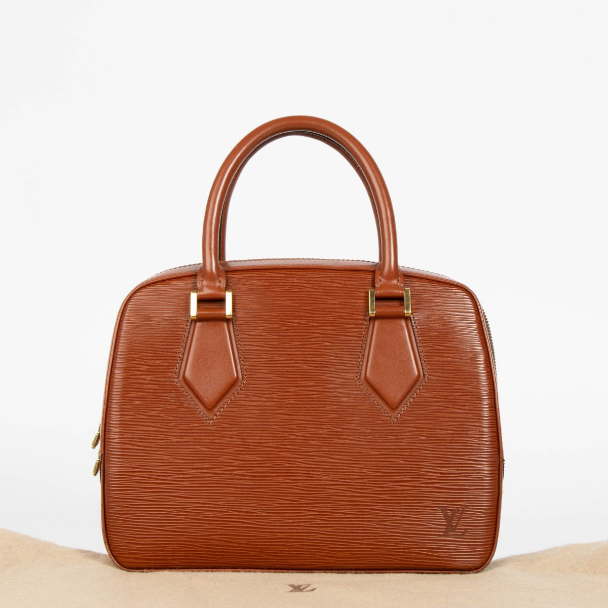Shop the authentic Louis Vuitton Brown Epi Sablon Top Handle Bag second hand on Labellov.com