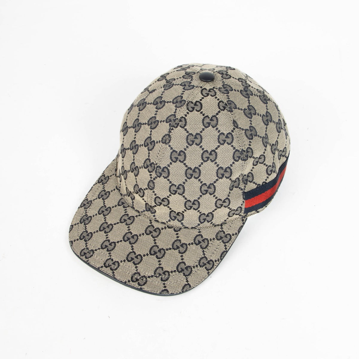 Authentic Gucci GG Canvas Web Line Cap - Size M on Labellov.com