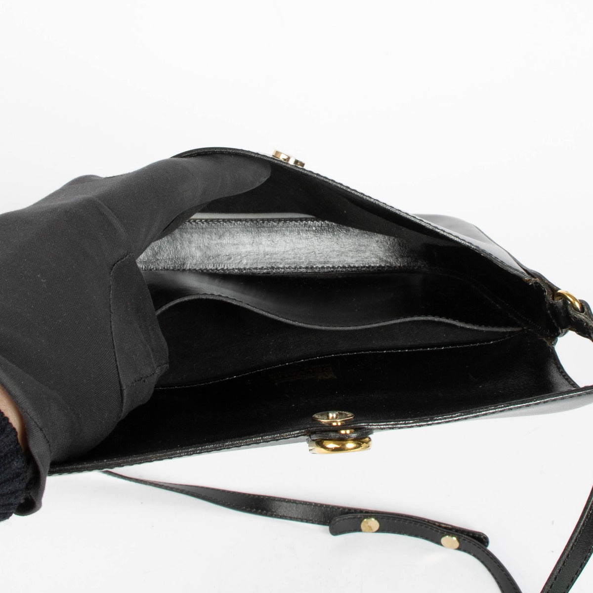 Authentic pre-loved Delvaux Black Box Calf Crossbody Bag on Labellov.com