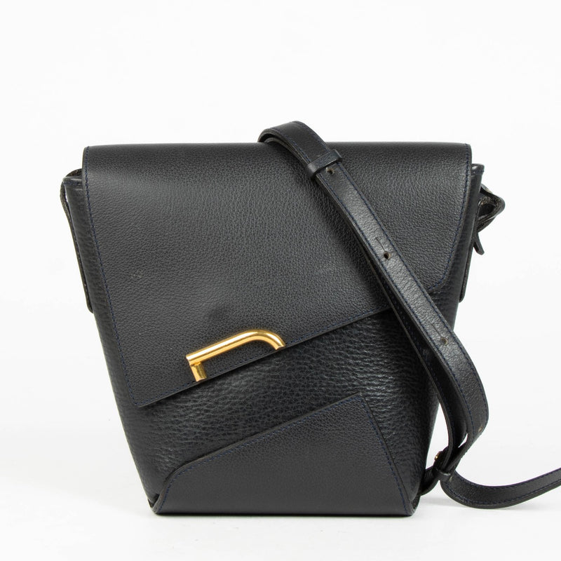 Authentic pre-loved Delvaux Dark Blue Bohème Crossbody Bag on Labellov.com