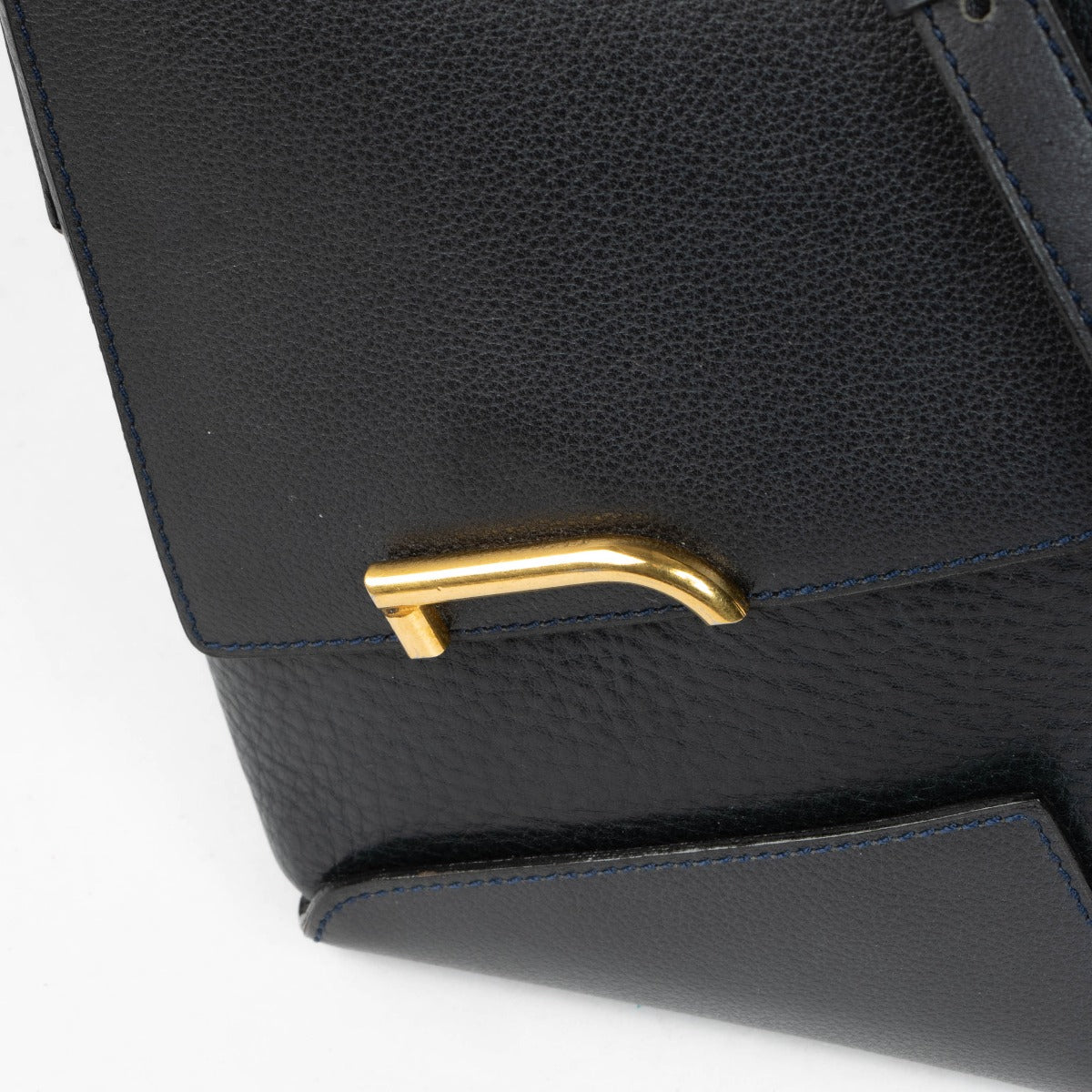 Authentic pre-loved Delvaux Dark Blue Bohème Crossbody Bag on Labellov.com