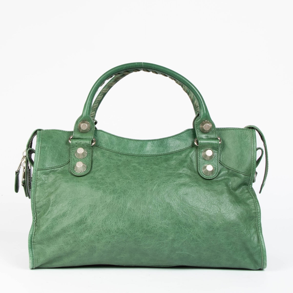 Authentic pre-loved Balenciaga Green Classic City Giant Bag on Labellov.com