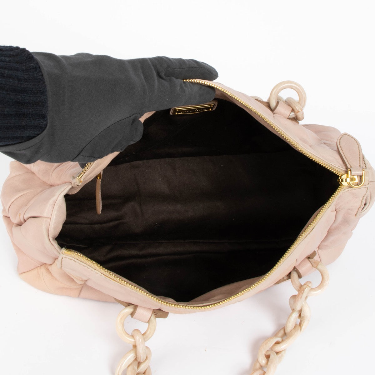 Authentic pre-loved Miu Miu Pink Top Handle Bag on Labellov.com