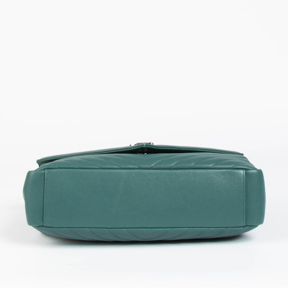 Shop this authentic Saint Laurent Leather Green College Shoulder Bag pre-loved on Labellov.com