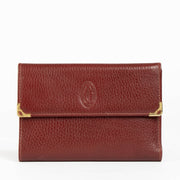 Authentic pre-loved Cartier Burgundy En Cuir Wallet on Labellov.com