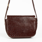 Authentic pre-loved Cartier Burgundy Crocodile Crossbody Bag on Labellov.com