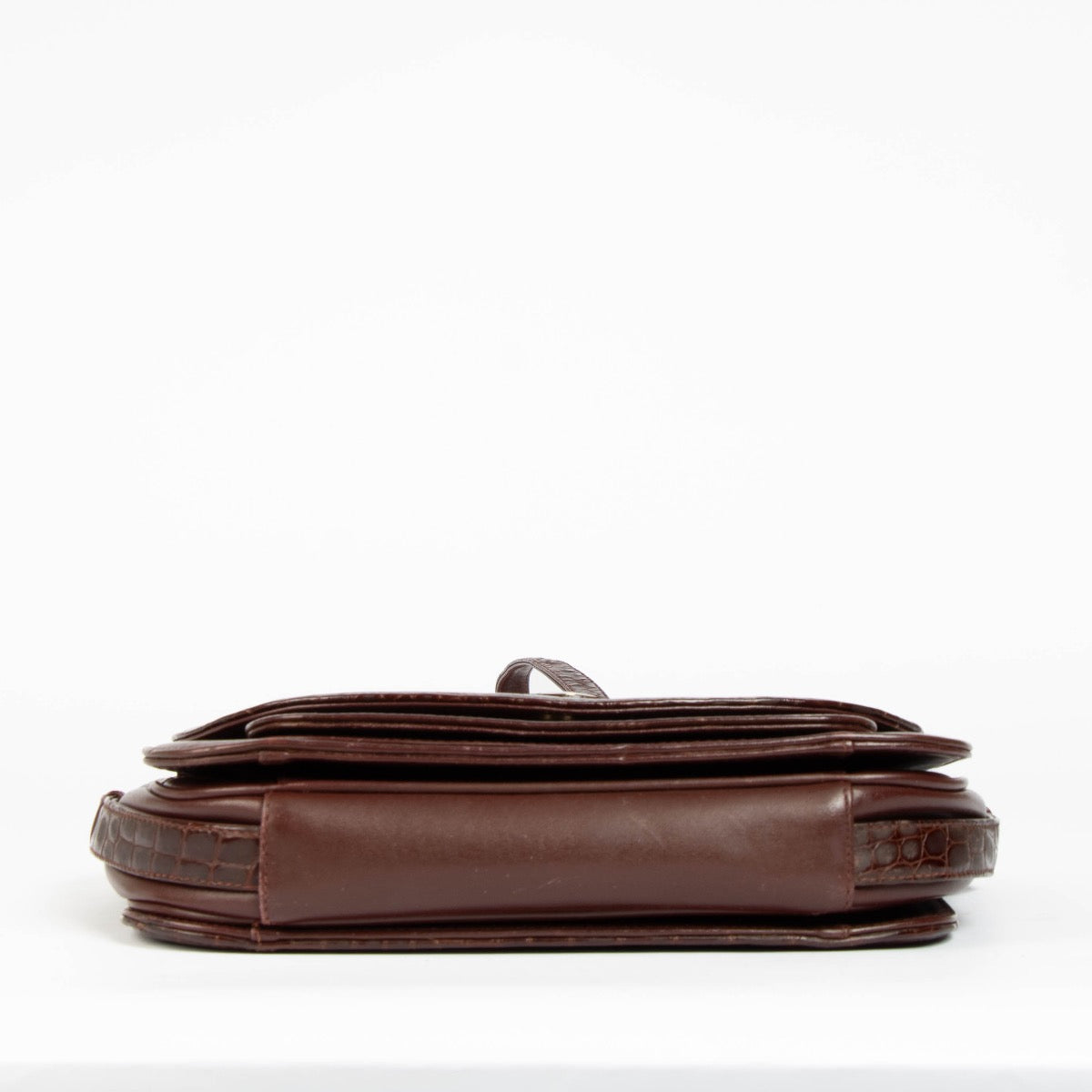 Authentic pre-loved Cartier Burgundy Crocodile Crossbody Bag on Labellov.com
