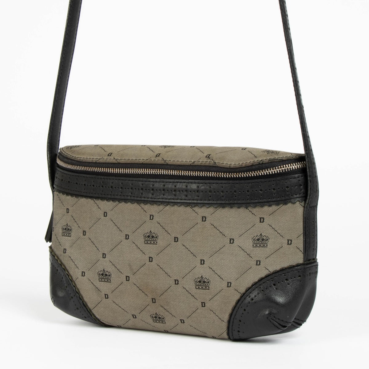Authentic pre-loved Delvaux Logo Canvas Blue Crossbody Bag on Labellov.com