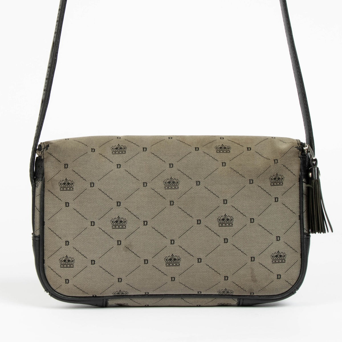 Authentic pre-loved Delvaux Logo Canvas Blue Crossbody Bag on Labellov.com