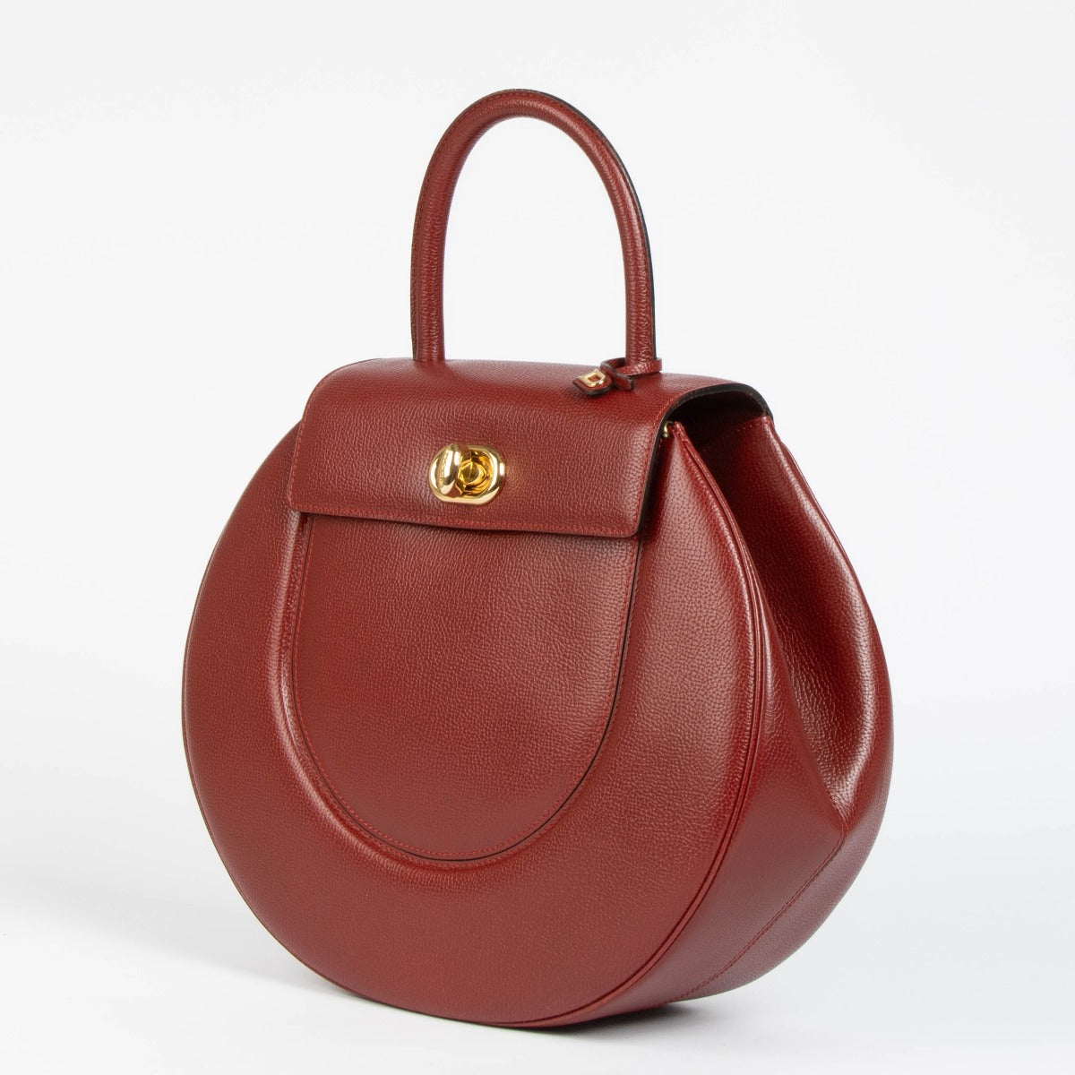 Shop this 100% authentic Delvaux Red Leather Vintage Extase Top Handle Bag at labellov.com