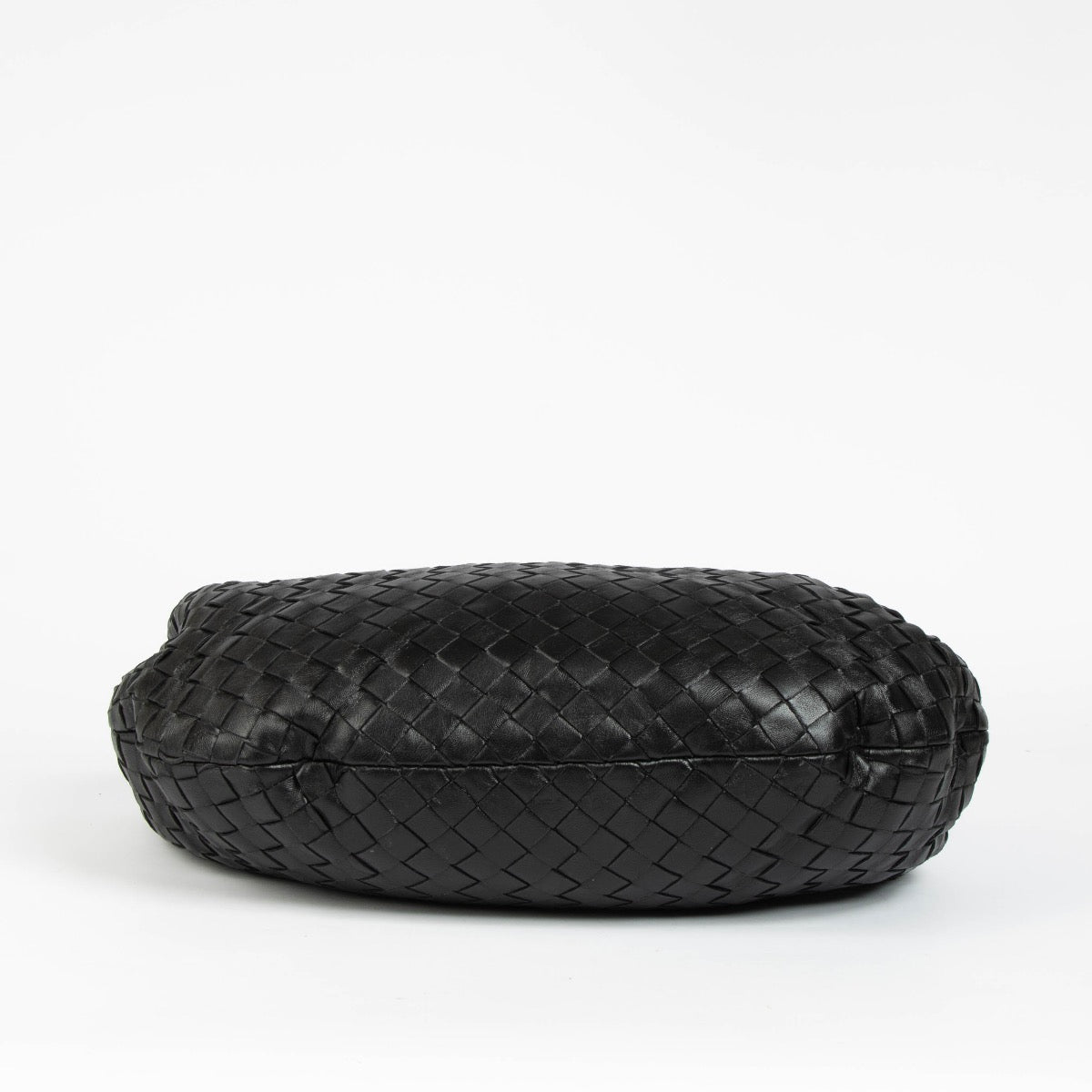 Authentic pre-loved Bottega Veneta Black Jodie Small Knotted Intrecciato Leather Tote Bag on Labellov.com