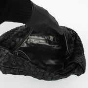 Authentic pre-loved Bottega Veneta Black Jodie Small Knotted Intrecciato Leather Tote Bag on Labellov.com