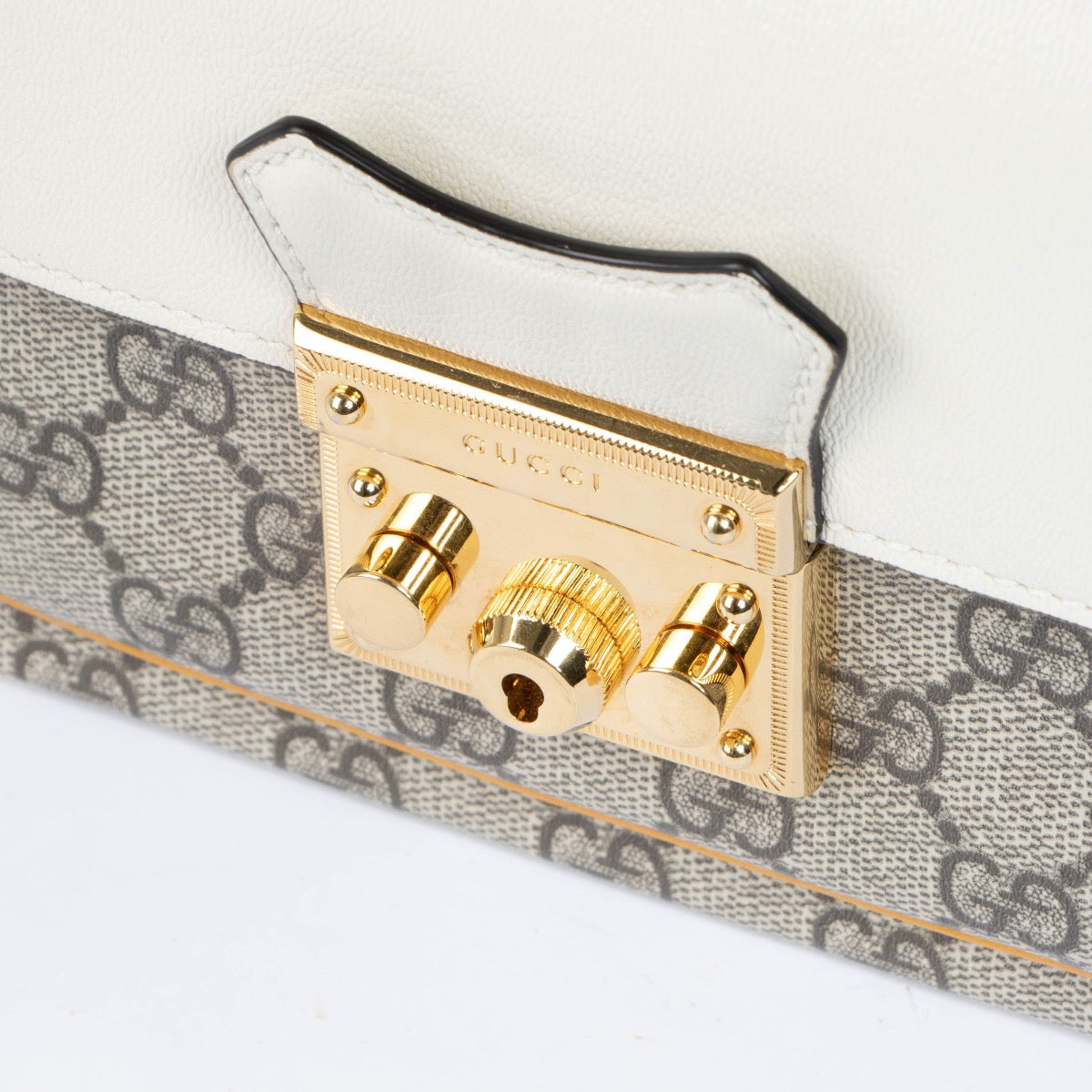 Authentic pre-loved Gucci yellow Padlock Mini Crossbody Bag on Labellov.com
