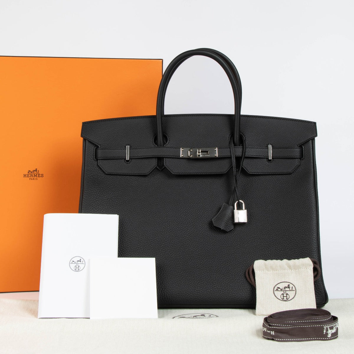 Hermès Birkin 40 Noir Togo Finition Palladium