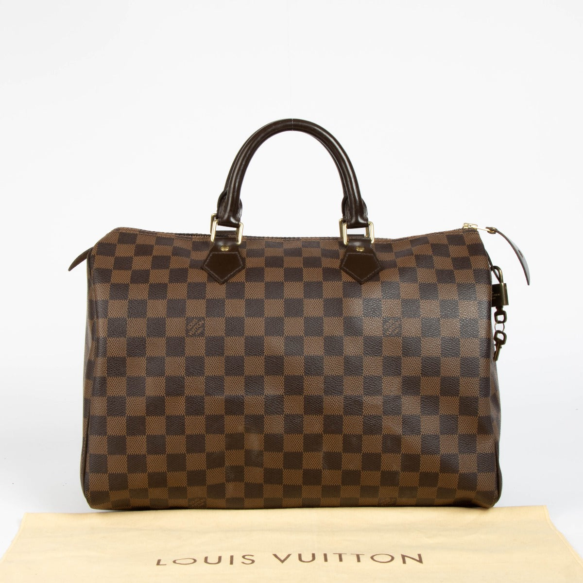 Authentic pre-loved Louis Vuitton Damier Ebene Speedy 35 on Labellov.com