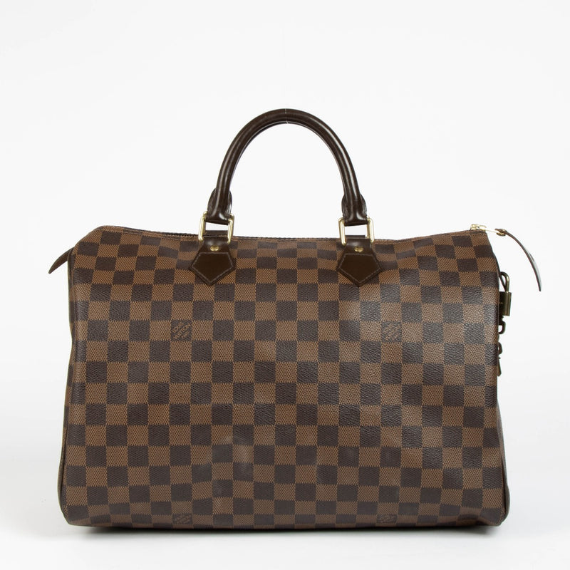 Authentic pre-loved Louis Vuitton Damier Ebene Speedy 35 on Labellov.com
