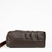 Authentic pre-loved Loewe Dark Brown Mellow Nappa Lambskin Draped Tote Bag on Labellov.com
