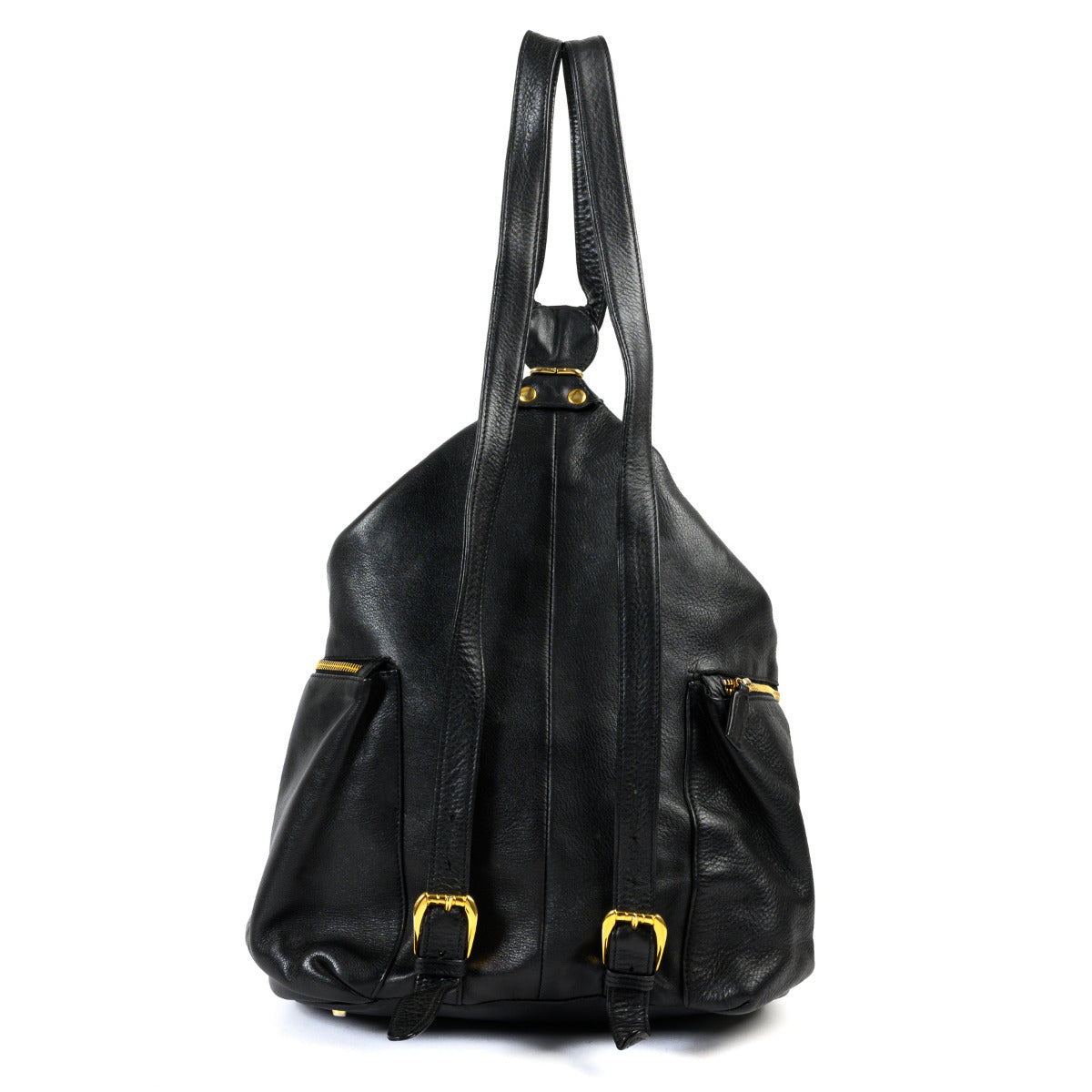 Gianni Versace Black Leather Backpack