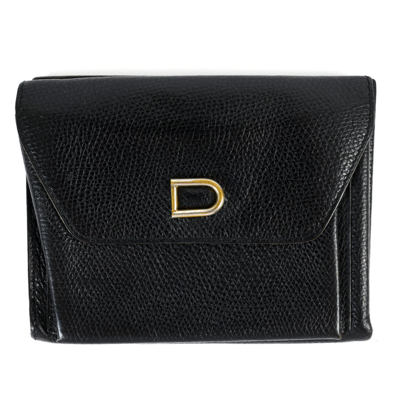 Delvaux Black Flap Wallet