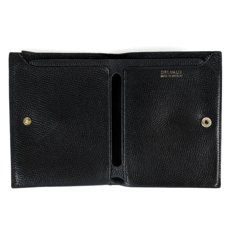 Delvaux Black Flap Wallet