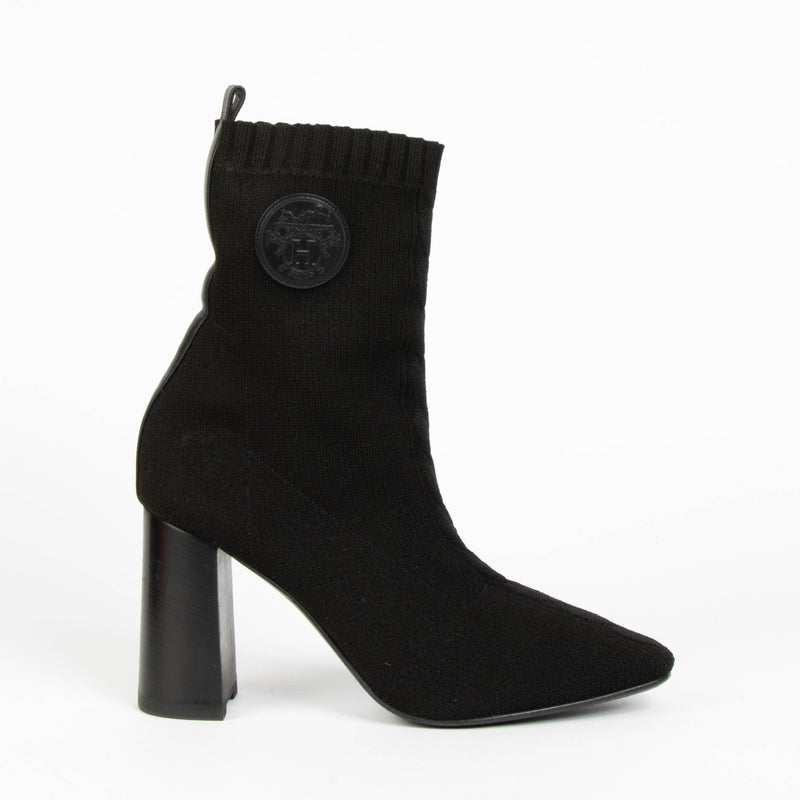 Authentic pre-loved Hermès Black Volver Ankle Sock 90 Boots - Size 39.5 on Labellov.com